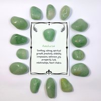 Green aventurine polished tumblestone.