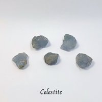 Angel and spirit communication crystal set with angelite, celestite, selenite and information card.