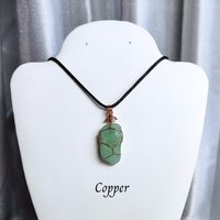 Aventurine wire wrapped pendant in gold, rose gold or copper.