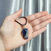 Sodalite Wire Wrapped Pendant in Silver
