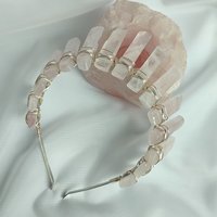 APHRODITE Rose Quartz Crystal Crown