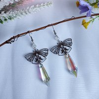 Butterfly Crystal Drop Earrings