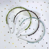 Crystal headbands with various gemstones.