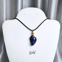 Sodalite wire wrapped pendant in gold, rose gold or copper.