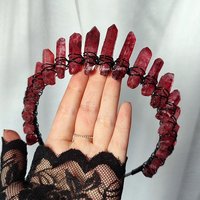 BLOODLUST Red Quartz Crystal Crown