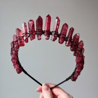 BLOODLUST Red Quartz Crystal Crown