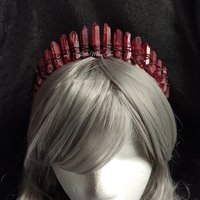 BLOODLUST Red Quartz Crystal Crown