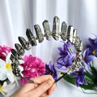 Mercury Crown with silver titanium quartz and silver headband.