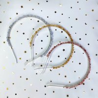 Crystal headbands with various gemstones.