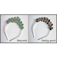 Mini crown collection with a choice of crystals and optional silver moon.