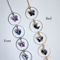 Moon, star, heart and butterfly ring suncatchers in silver or gold.