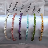 Crystal headbands with various gemstones.