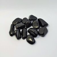 Black obsidian polished tumblestone.