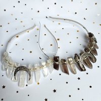 Mini crown collection with a choice of crystals and optional silver moon.