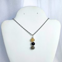 Evil entity protection pendant with citrine, onyx and labradorite.