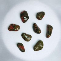 Unakite wire wrapped pendant in silver, gold or rose gold.