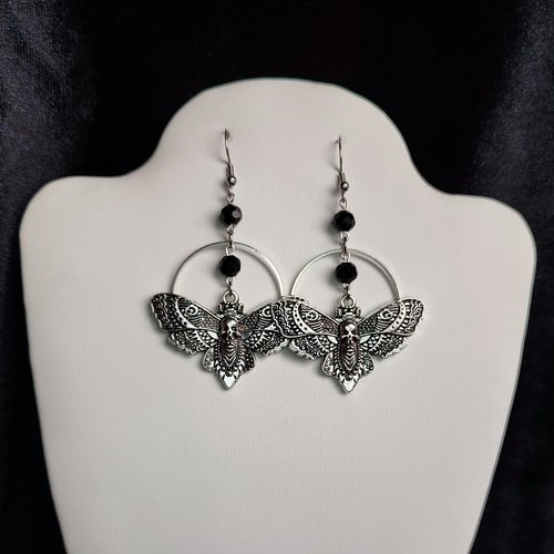 Death Moth Earrings