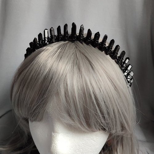 HADES Black Quartz Crystal Crown