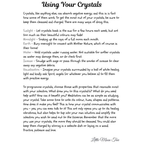 Grief & Bereavement Crystal Set with Guide