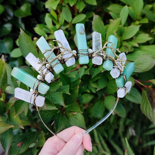 NYMPH Aventurine and Quartz Crystal Crown