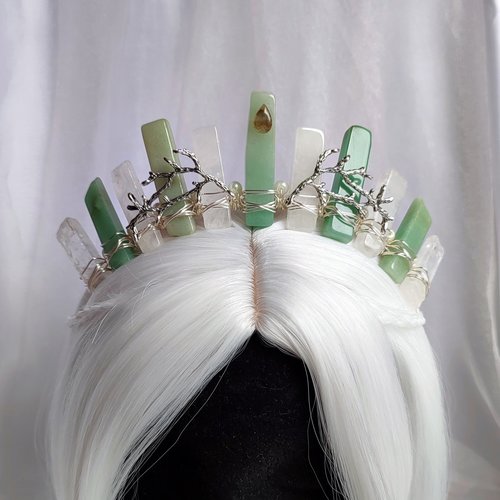 NYMPH Aventurine and Quartz Crystal Crown