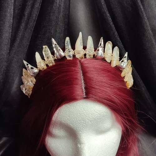 CITRINE RAVEN Crystal Crown