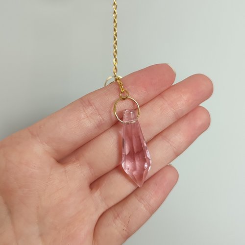 Rose Quartz Heart Suncatcher