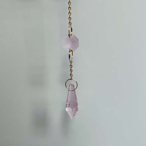 Rose Quartz Heart Suncatcher