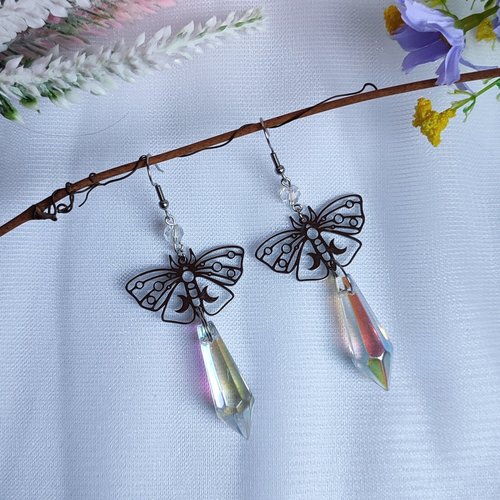 Butterfly Crystal Drop Earrings