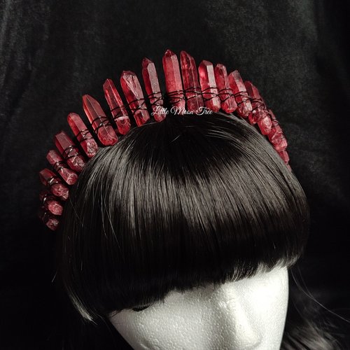 BLOODLUST Red Quartz Crystal Crown