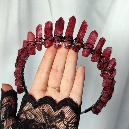 BLOODLUST Red Quartz Crystal Crown