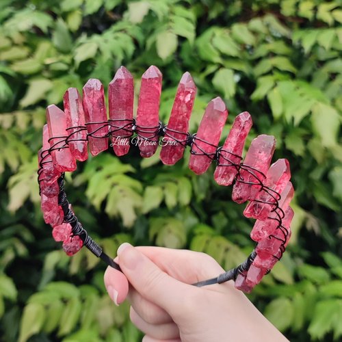 BLOODLUST Red Quartz Crystal Crown