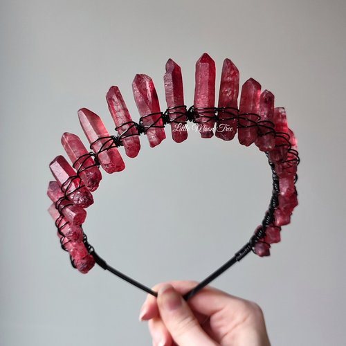 BLOODLUST Red Quartz Crystal Crown