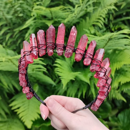 BLOODLUST Red Quartz Crystal Crown