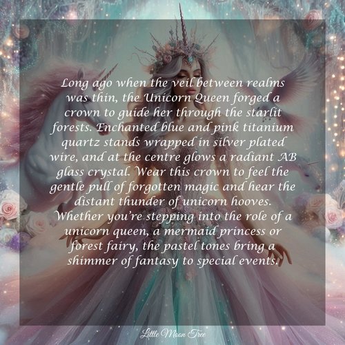 UNICORN QUEEN Titanium Quartz Crystal Crown