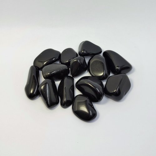 Black obsidian polished tumblestone.