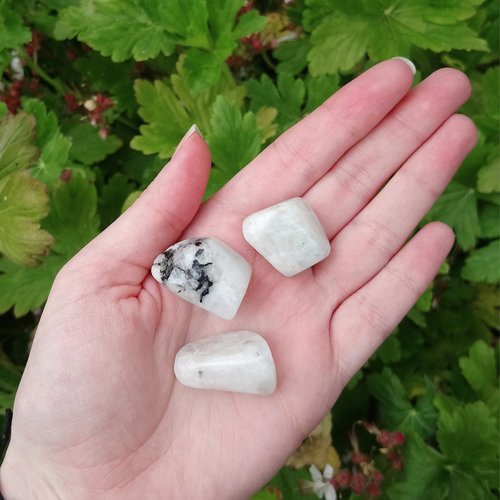 Rainbow moonstone tumblestone.