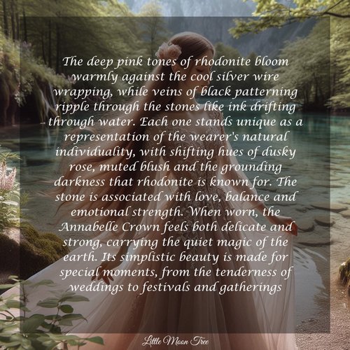 ANNABELLE Rhodonite Crystal Crown
