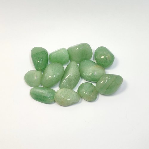 Green aventurine polished tumblestone.