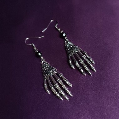 Skeleton Hand Earrings